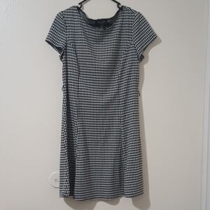Classic Black and White Houndstooth Dress Size 14
